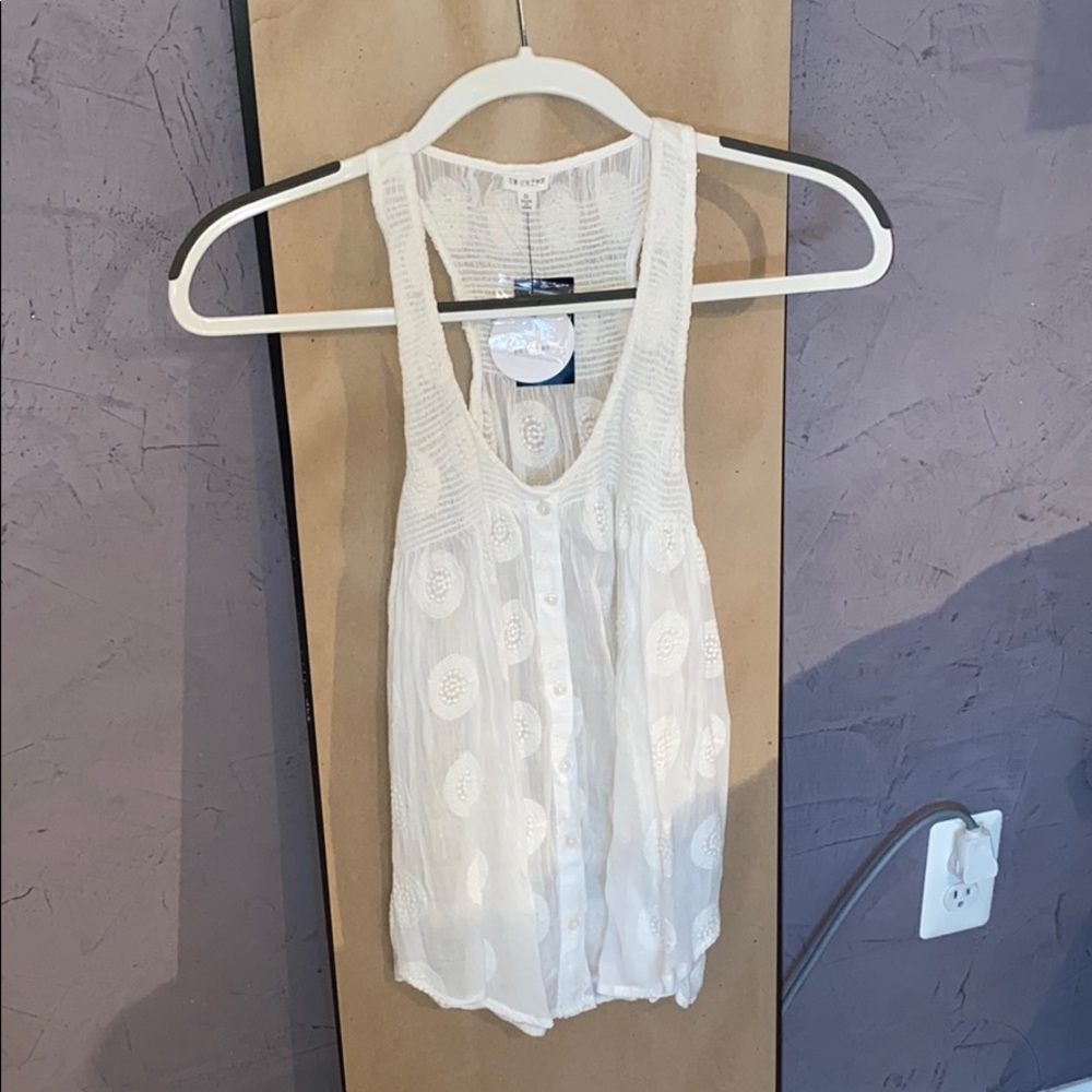 White summer tank top
